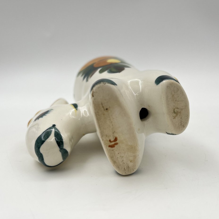 Пашотница "Ослик", скульптор В. Сергеев, фаянс, роспись, Конаковский фаянсовый завод им. М.И. Калинина (ЗиК Конаково), СССР, 1974-1991 гг.