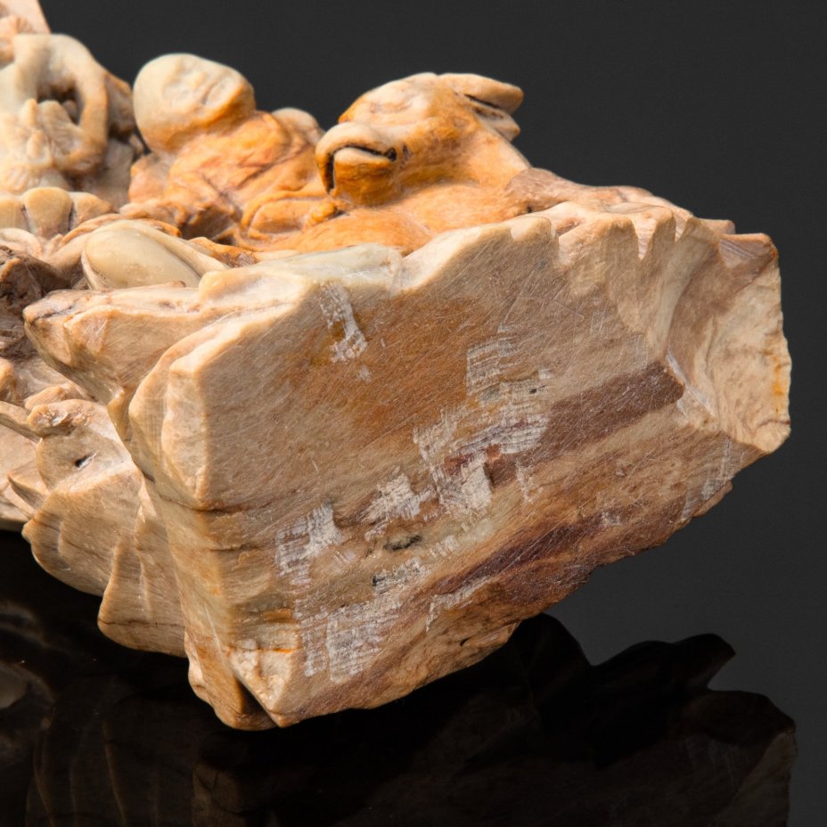 Статуэтка "Встреча старца и молодого монаха", талькохлорит (мыльный камень), резьба