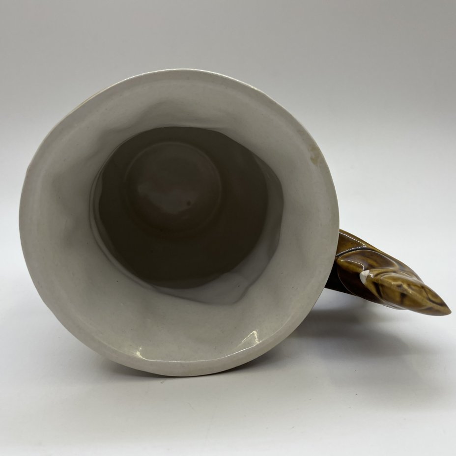 Кружка пивная с фигурной ручкой "Царь Дадон", керамика, цветные поливы, Московский завод «Изолятор», СССР, 1970-1980 гг.