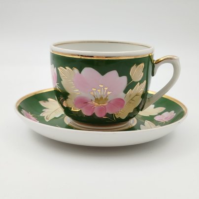 Чайная пара "Мальва" ("Шиповник"), форма "Стандарт"