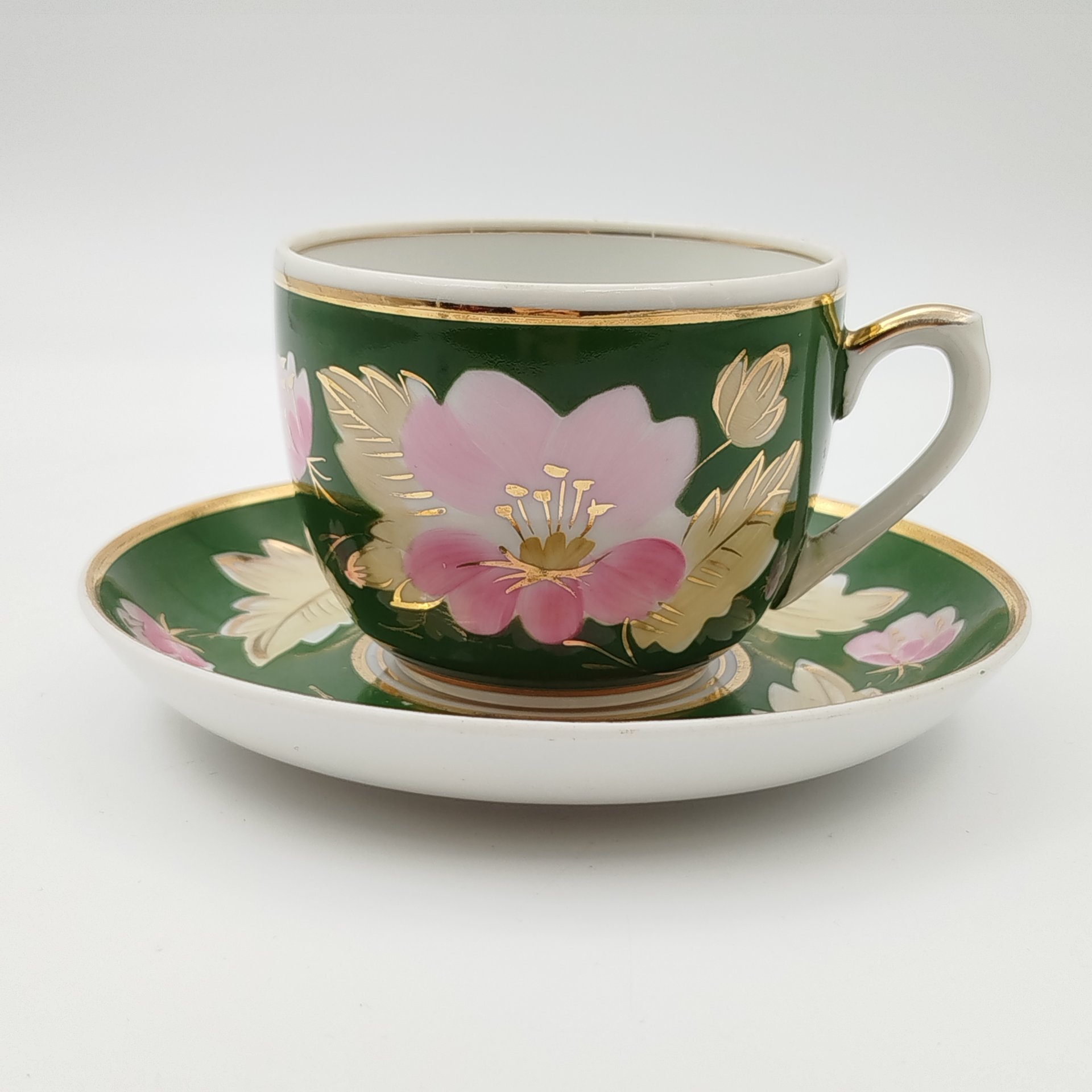 Чайная пара "Мальва" ("Шиповник"), форма "Стандарт"