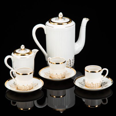 Сервиз кофейный "Соломка" (Рисунок № 3-348), на 3 персоны (8 предметов), Е.П. Смирнов