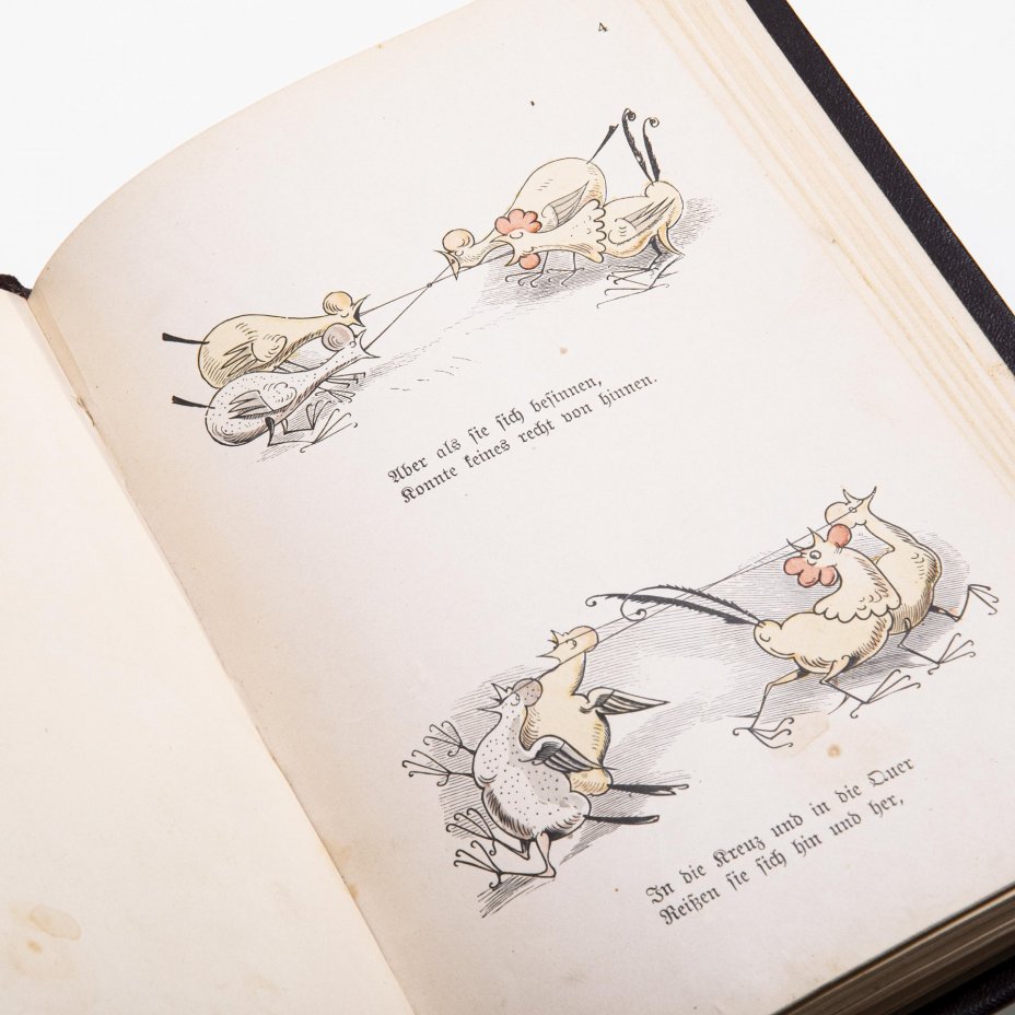 Вильгельм Буш "Макс и Мориц", (" Max und Moritz"), на немецком языке, бумага, печать, изд. Verlag Von Braun and Schneider, Мюнхен, Германия, 1904 г.