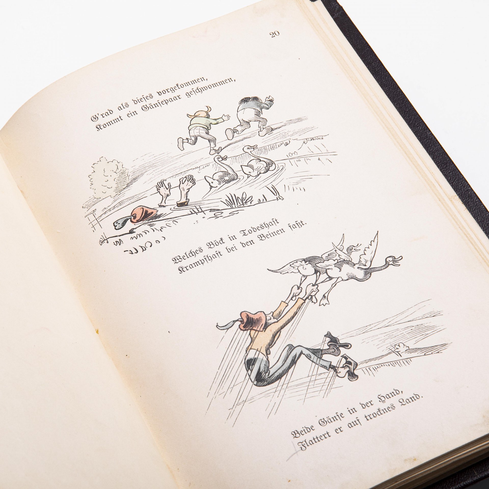 Вильгельм Буш "Макс и Мориц", (" Max und Moritz"), на немецком языке, бумага, печать, изд. Verlag Von Braun and Schneider, Мюнхен, Германия, 1904 г.