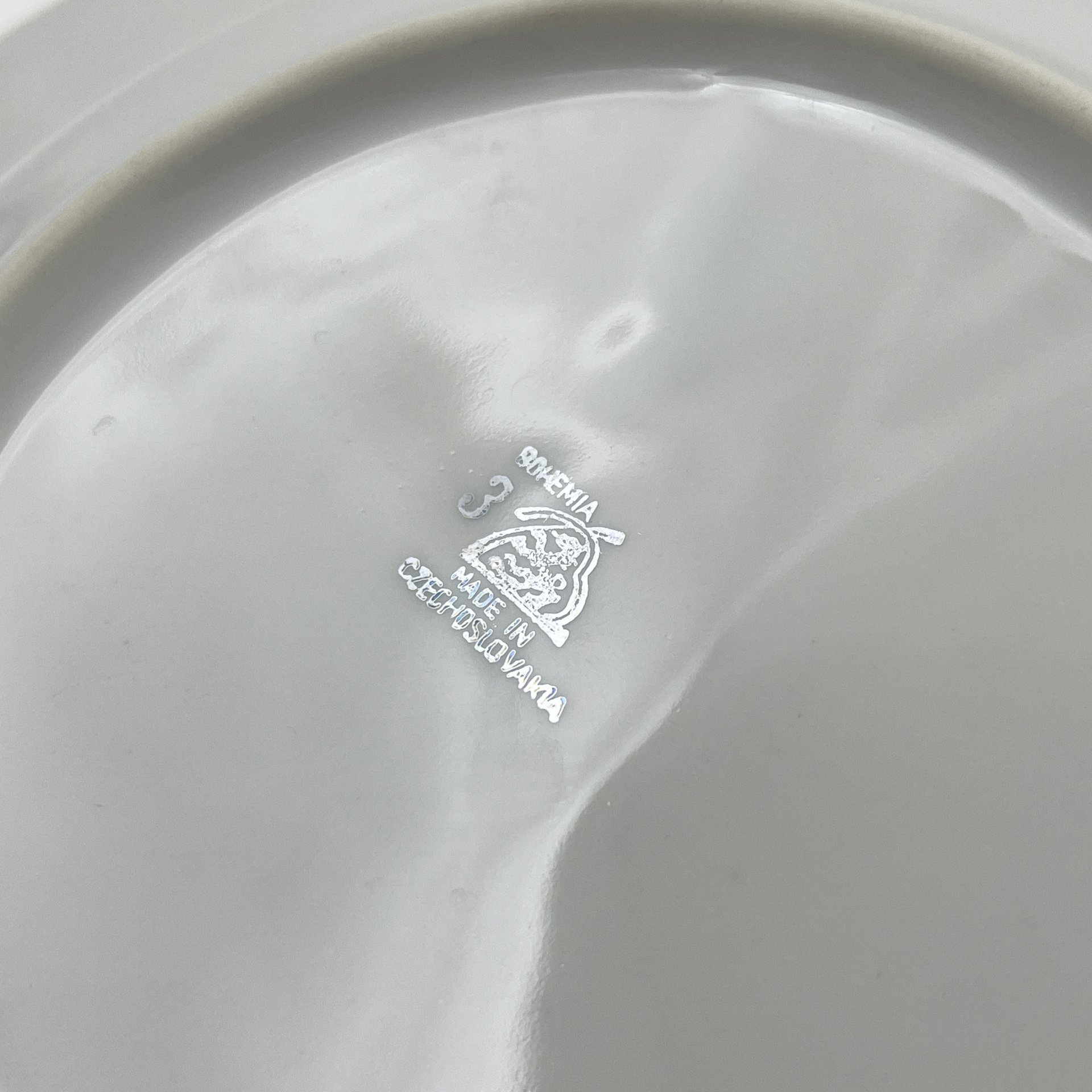 Набор суповых (глубоких) тарелок "Мейсенский букет" на 6 персон, фарфор, деколь, золочение, Bohemia (Neurohlau), Чехословакия, 1970-1990 гг.