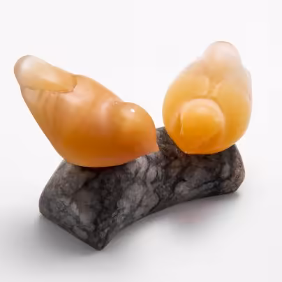 Статуэтка из натурального  камня "Птицы", камень, резьба, СССР, 1980-1990 гг.