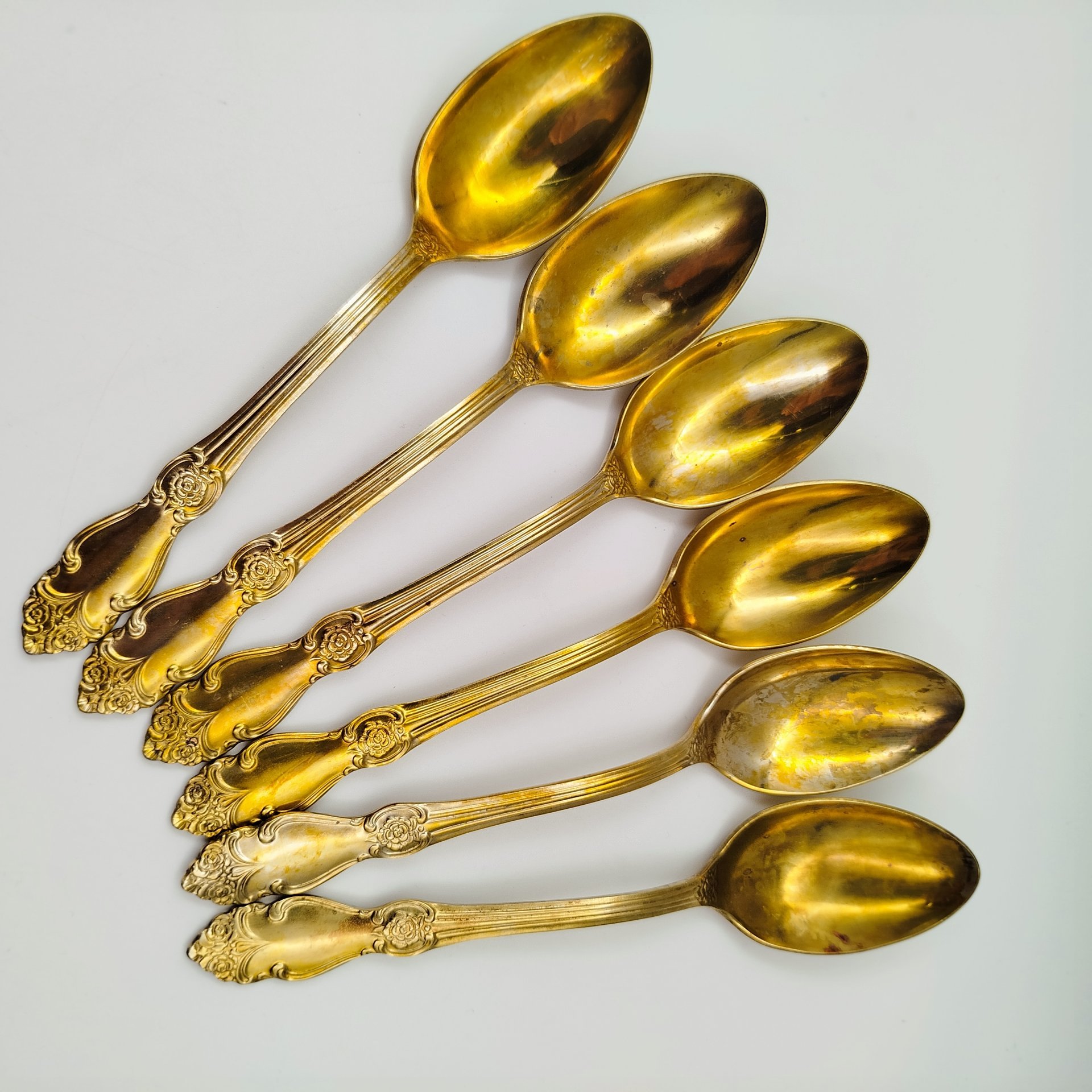 Набор столовых ложек "Серебряная роза" на 6 персон