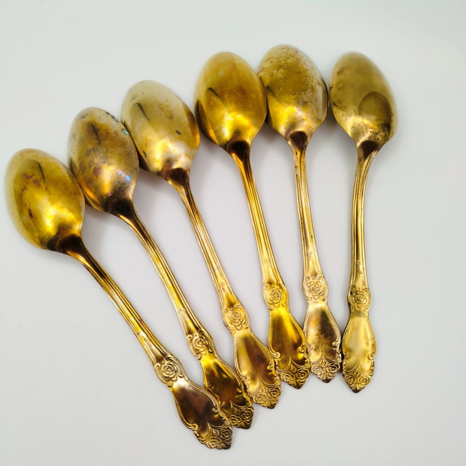 Набор столовых ложек "Серебряная роза" на 6 персон