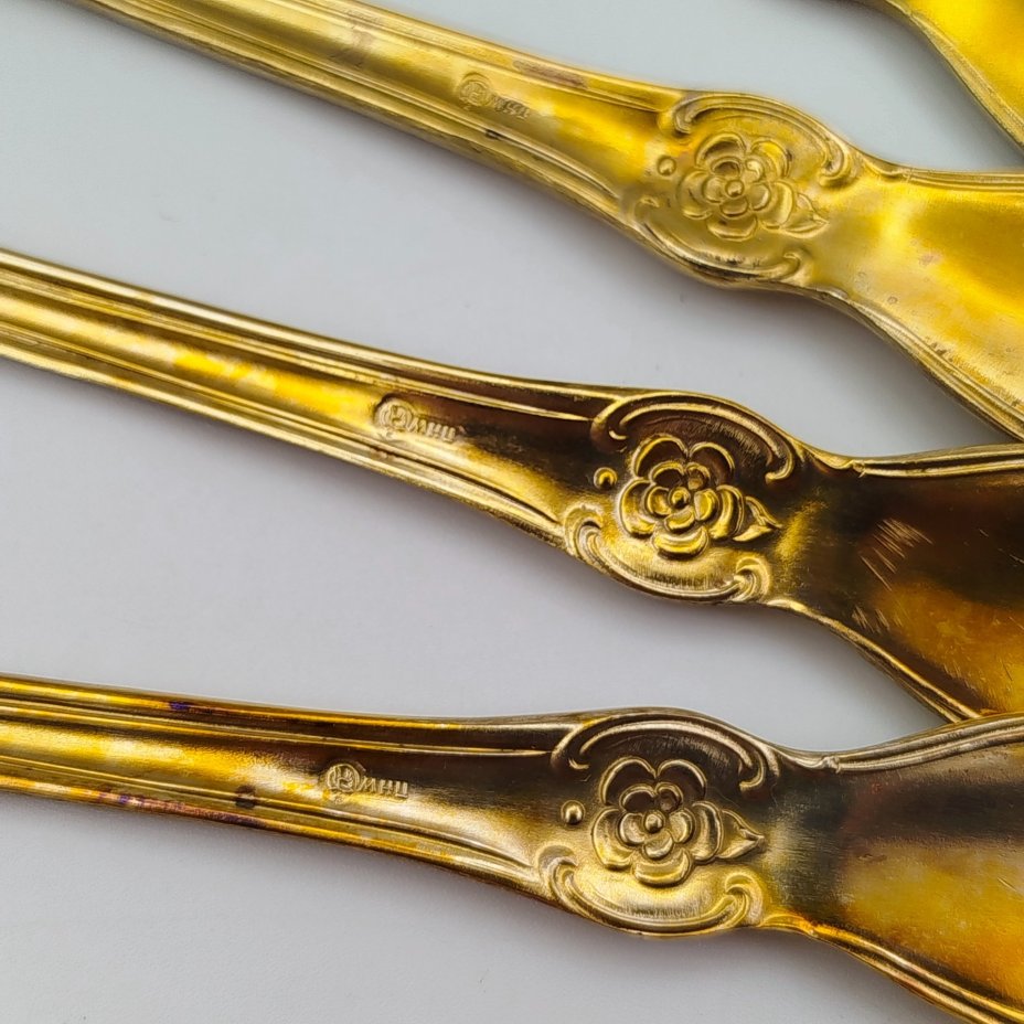 Набор столовых ложек "Серебряная роза" на 6 персон