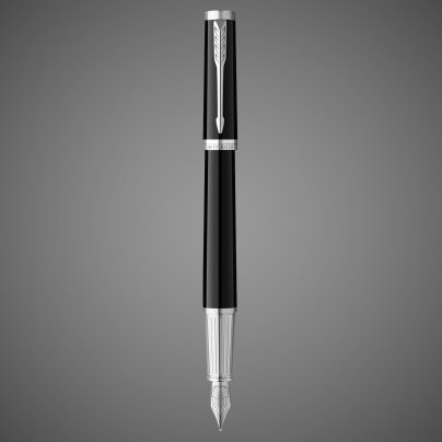 Перьевая ручка Parker "Ingenuity Black CT" перо: F, цвет чернил: blue/black, в подарочной упаковке., Покрытия: PVD-покрытие, лак, легированная сталь
