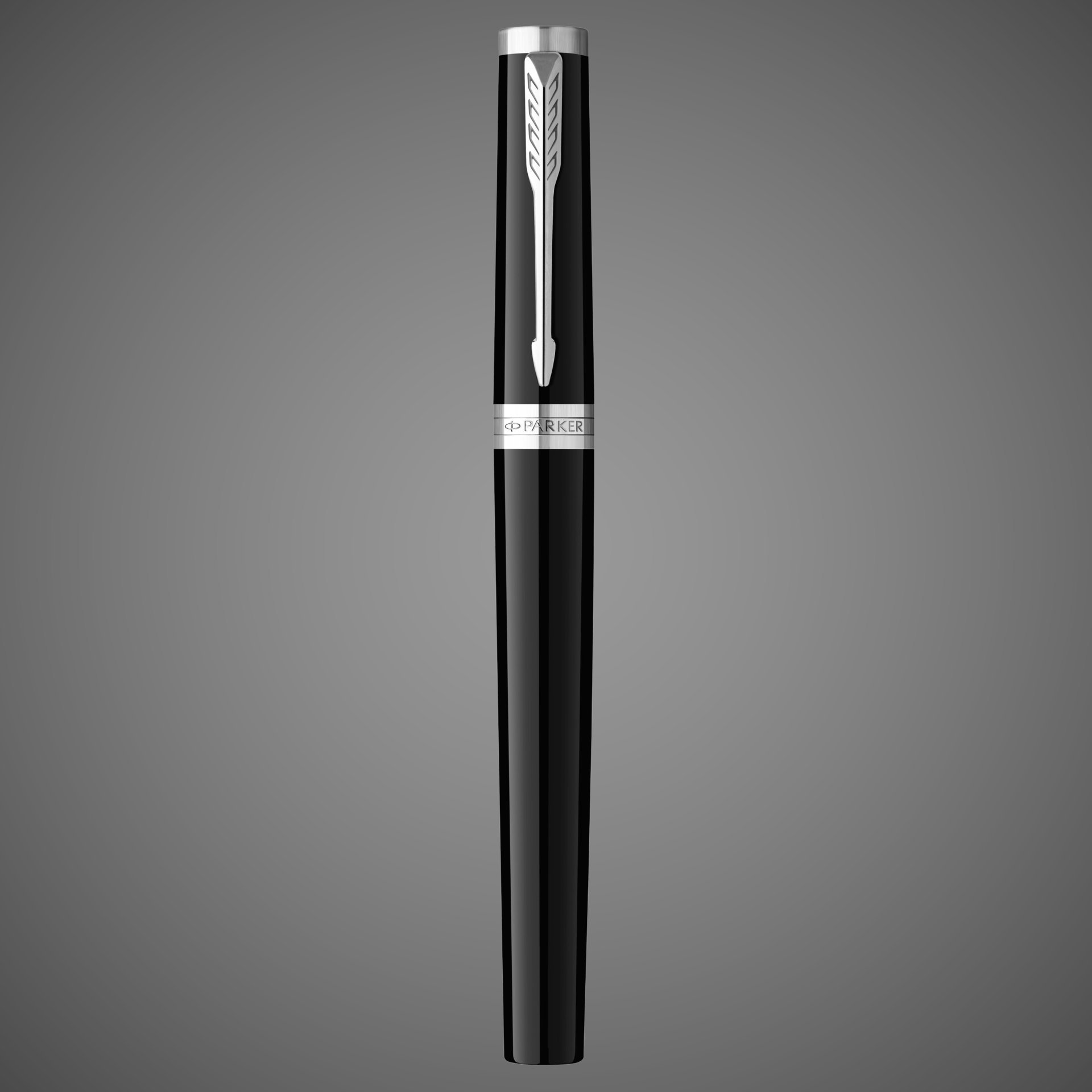 Перьевая ручка Parker "Ingenuity Black CT" перо: F, цвет чернил: blue/black, в подарочной упаковке., Покрытия: PVD-покрытие, лак, легированная сталь