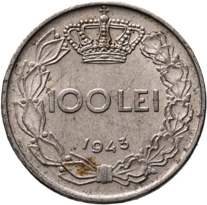 Румыния 100 леев (lei) 1943