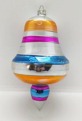 Игрушка ёлочная "Волчок", стекло, краска, металл