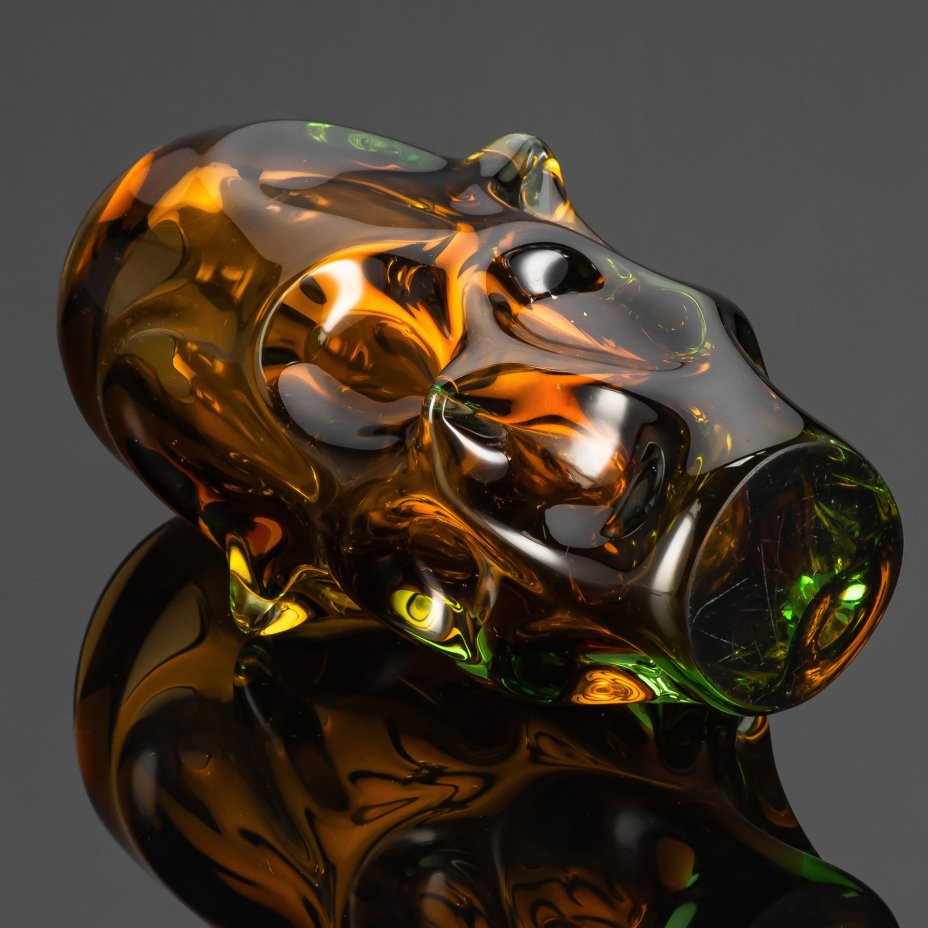 Ваза оригинальной формы, дизайнер Jan Beranek (Ян Беранек), стекло, гутная техника, Скрдловице (Skrdlovice), Чехословакия, 1950-1970 гг.