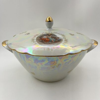 Супница "Мадонна", фарфор, деколь, люстр, золочение, Kahla, ГДР, 1960-1980 гг.