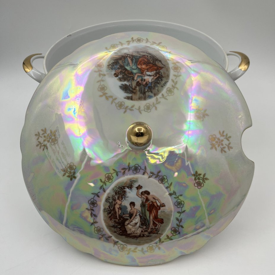 Супница "Мадонна", фарфор, деколь, люстр, золочение, Kahla, ГДР, 1960-1980 гг.