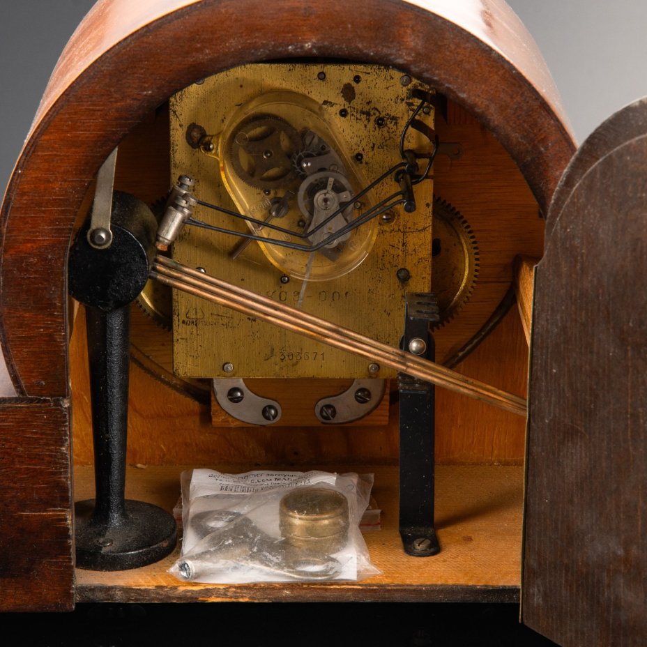 Часы каминные "Sonneberg" (ключ в комплекте), дерево, металл, стекло, ГДР, 1960-1980 гг.