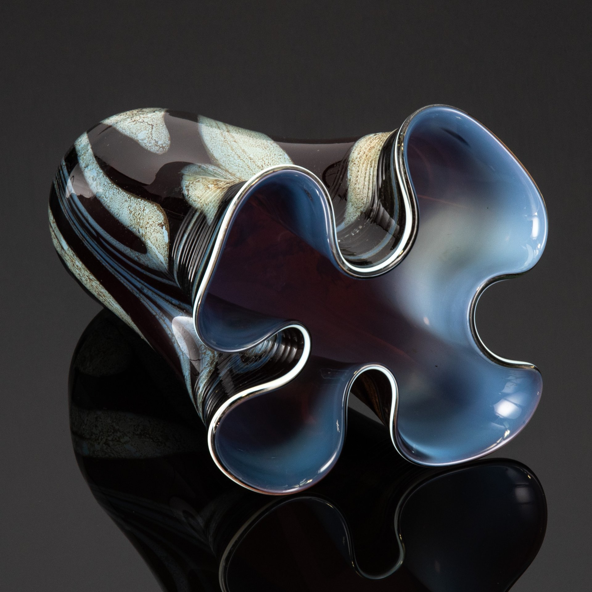 Ваза, стекло, сульфидно-цинковое, СССР, 1950-1970 гг.