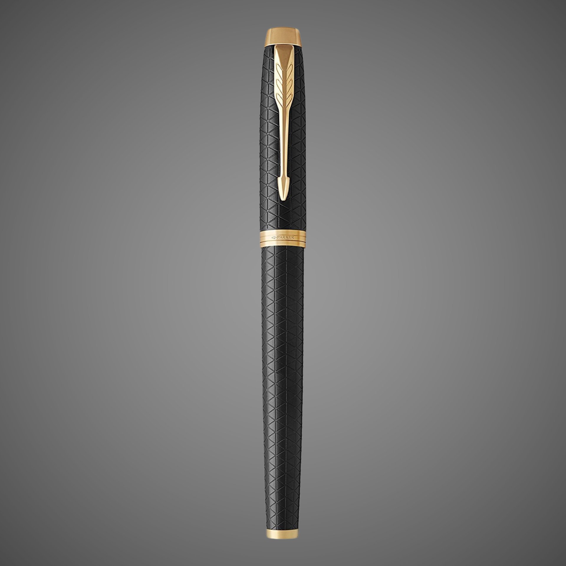 Перьевая ручка Parker IM Premium Black GT, цвет чернил: blue, в подарочной упаковке., Металлы: латунь, позолота, позолота