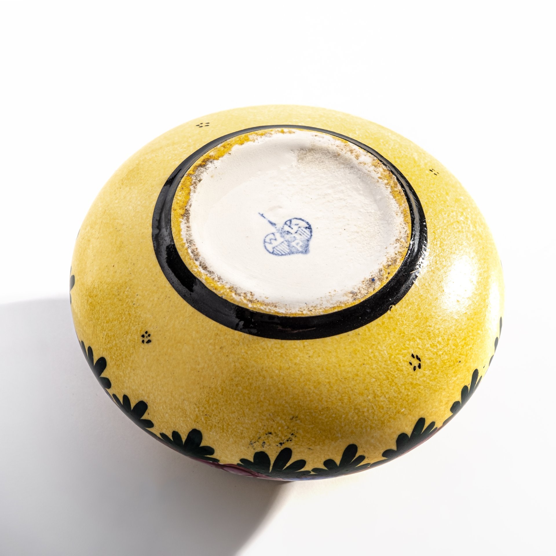 Вазочка декоративная с цветочным узором, керамика, роспись, "Wilhelm Kagel Pottery", Германия, 1960-1970 гг., Wilhelm Kagel