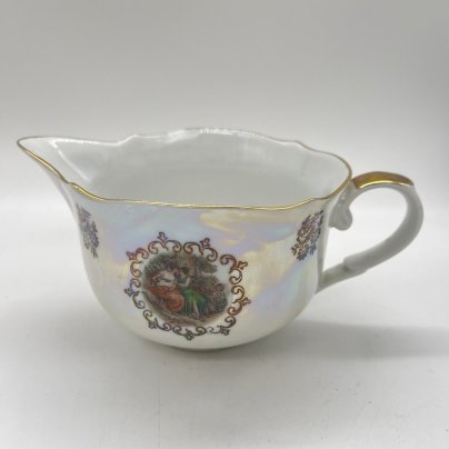 Соусник "Мадонна", фарфор, люстр, золочение, деколь, Kahla, ГДР, 1960-1980 гг.