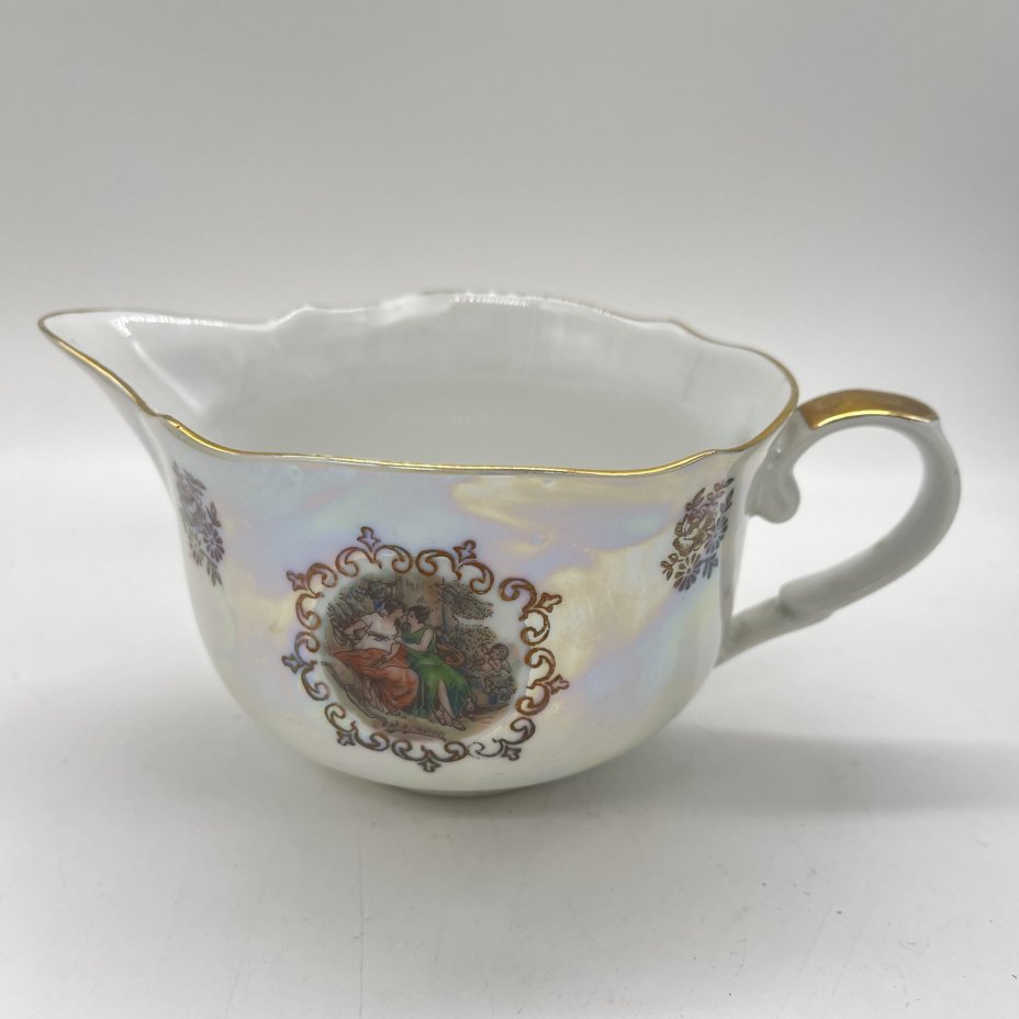 Соусник "Мадонна", фарфор, люстр, золочение, деколь, Kahla, ГДР, 1960-1980 гг.