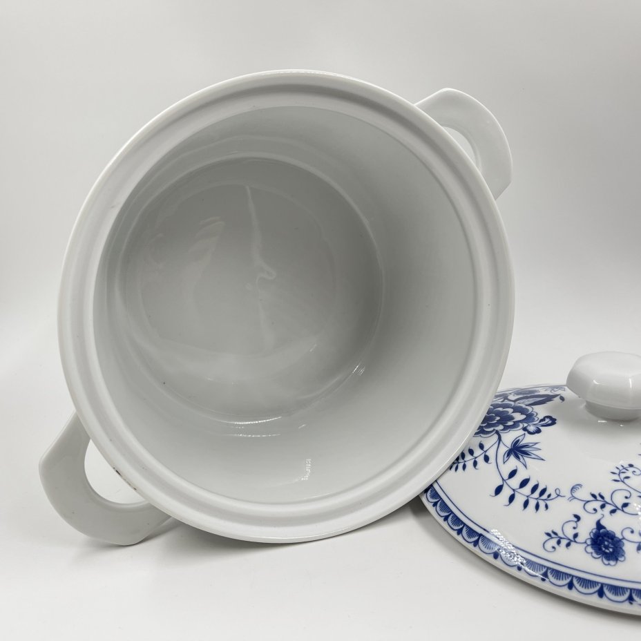 Супница с цветочным декором, фарфор, деколь, Kahla, Германия, 1960-1980 гг., Kahla