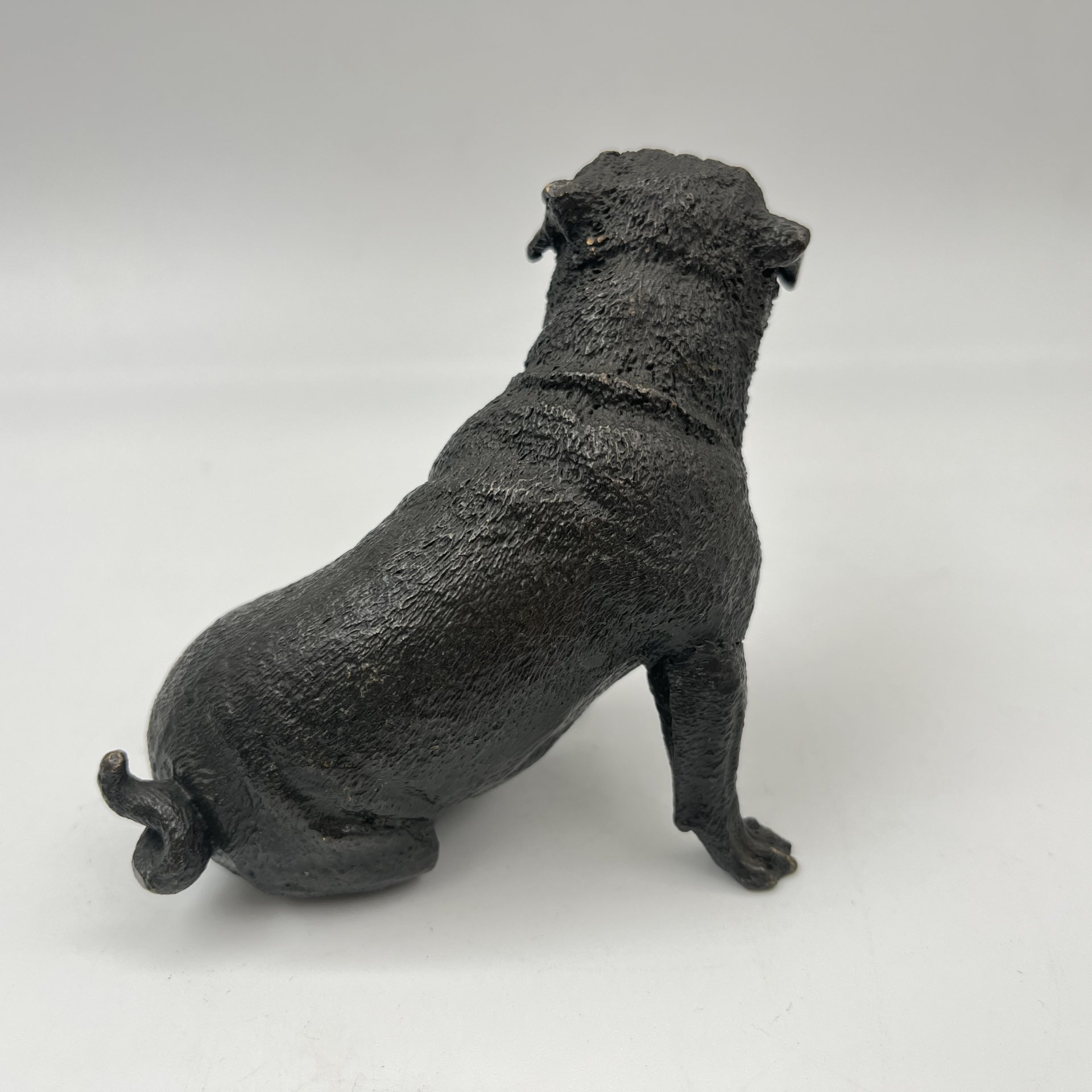Статуэтка "Мопс", бронза, крашение, Западная Европа, 1960-1990 гг.