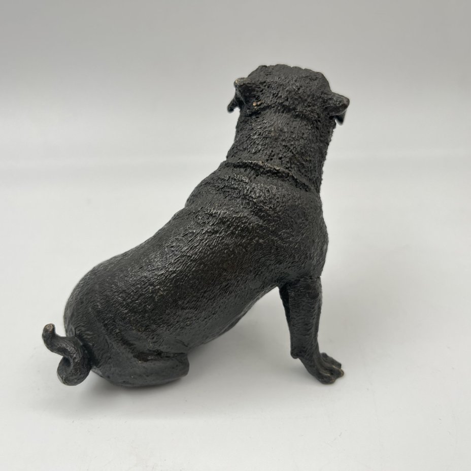 Статуэтка "Мопс", бронза, крашение, Западная Европа, 1960-1990 гг.