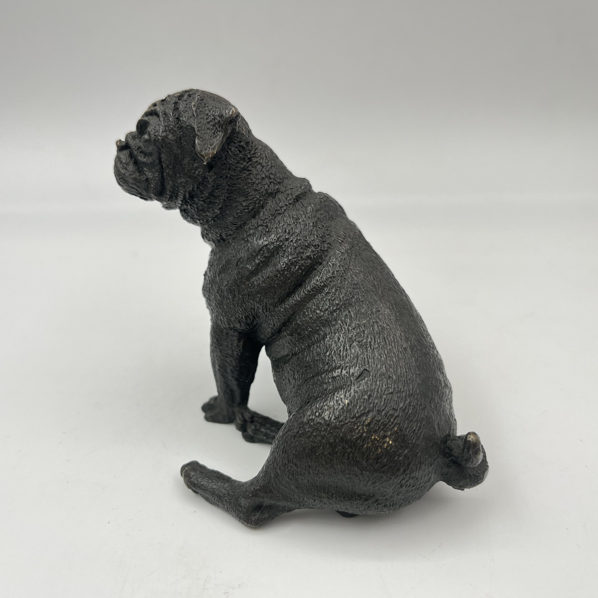 Статуэтка "Мопс", бронза, крашение, Западная Европа, 1960-1990 гг.