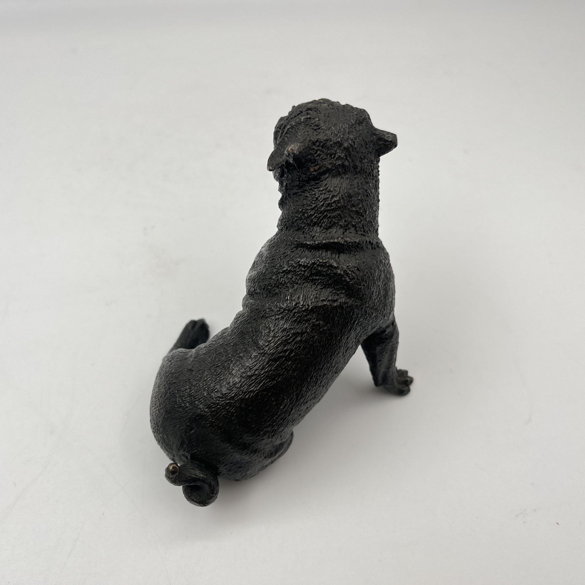 Статуэтка "Мопс", бронза, крашение, Западная Европа, 1960-1990 гг.