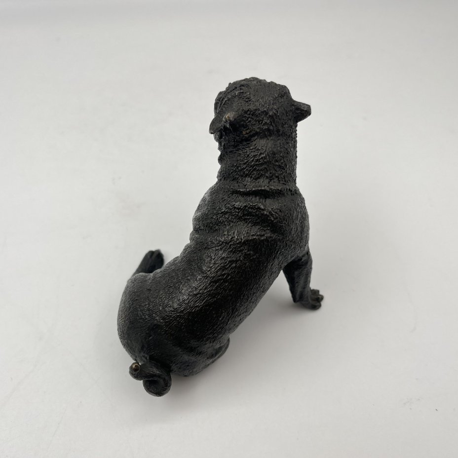 Статуэтка "Мопс", бронза, крашение, Западная Европа, 1960-1990 гг.