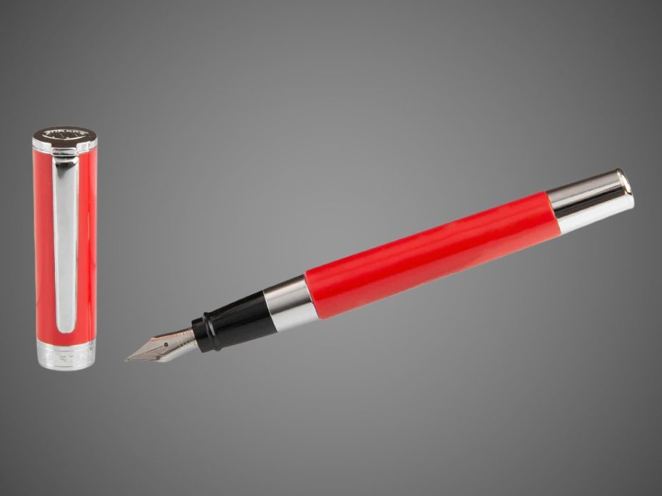 Перьевая ручка Aurora TU Resin Red CT, перо - F, в подарочной коробке, Лаки и смолы: смола, сталь