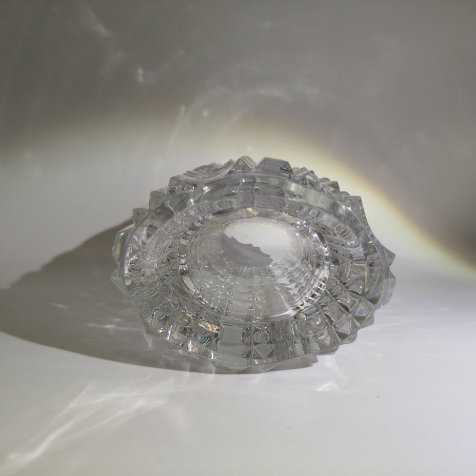 Ваза для цветов "Праздник", автор А.М. Остроумов, хрусталь, алмазная грань, Ленинградский завод художественного стекла (ЛЗХС), СССР, 1960-1980 гг.