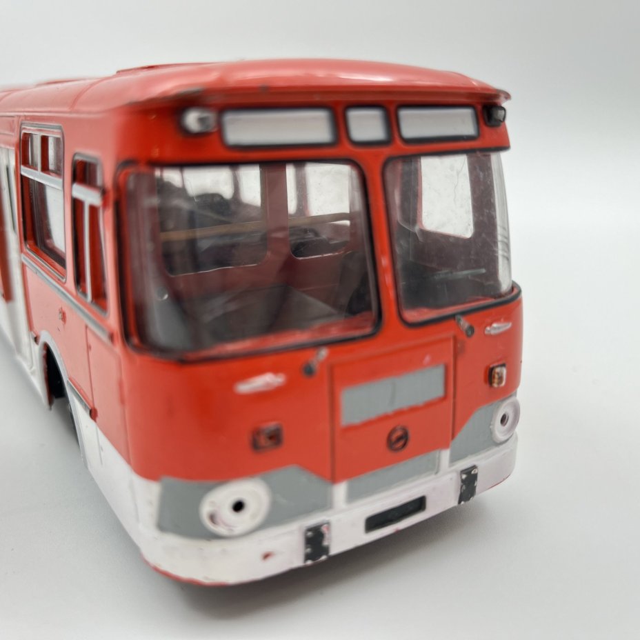 Модель автобуса "Лиаз-677м", металл, пластик, крашение, Россия, 1990-2000 гг.