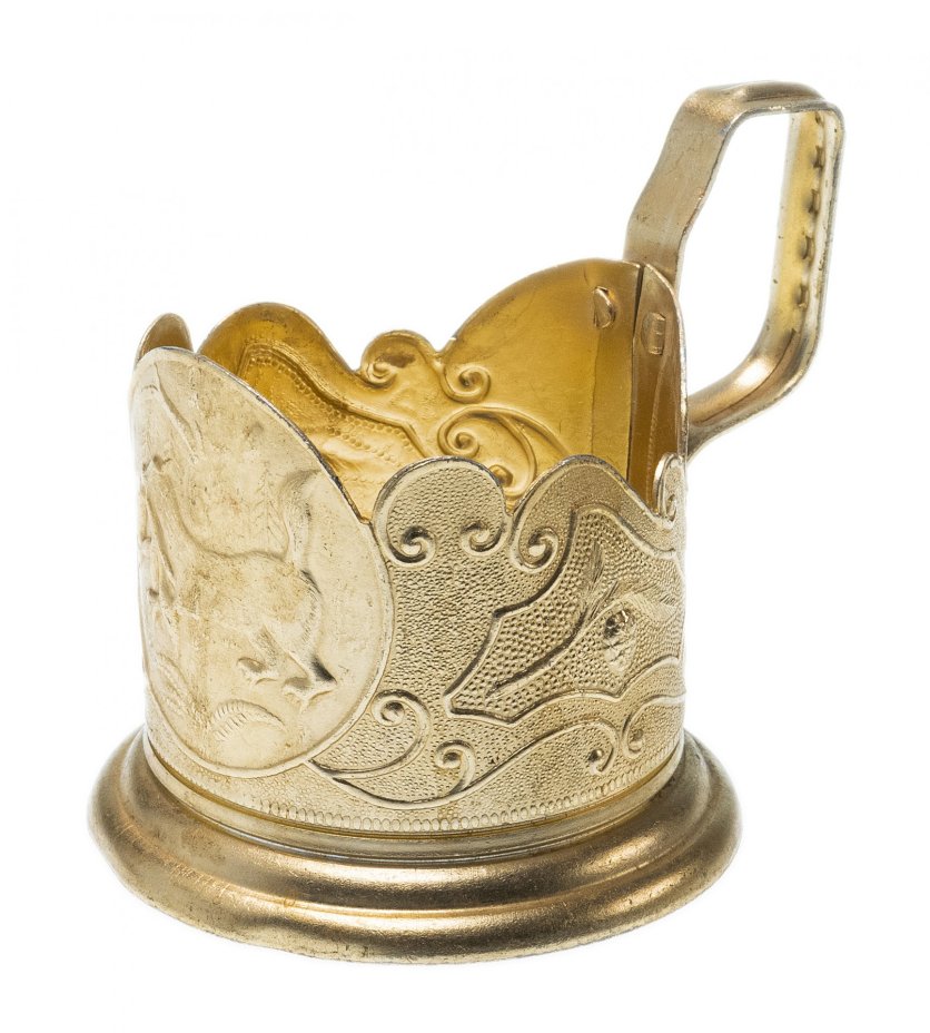 Подстаканник "Добыча", алюминий, Иркутский опытный завод "Эталон", г. Иркутск, СССР, 1970-1980 гг.