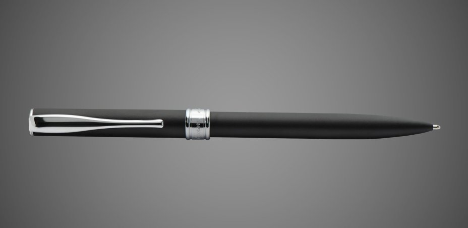 Шариковая ручка Aurora Magellano Big Black CT, в подарочной коробке, Лаки и смолы: смола эпоксидная, хром