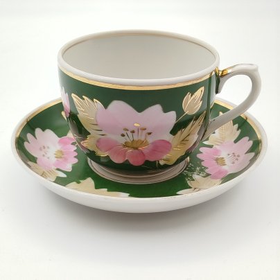 Чайная пара "Мальва" ("Шиповник"), форма "Стандарт"