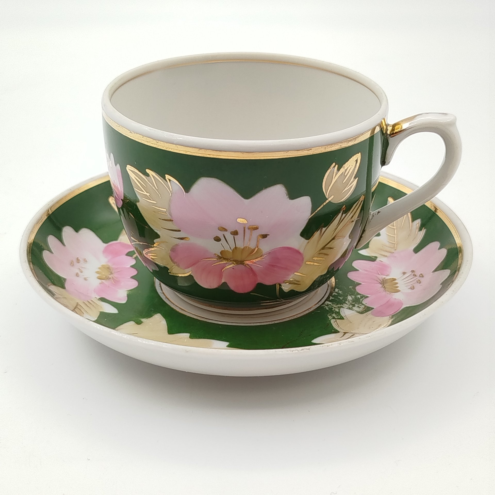 Чайная пара "Мальва" ("Шиповник"), форма "Стандарт"