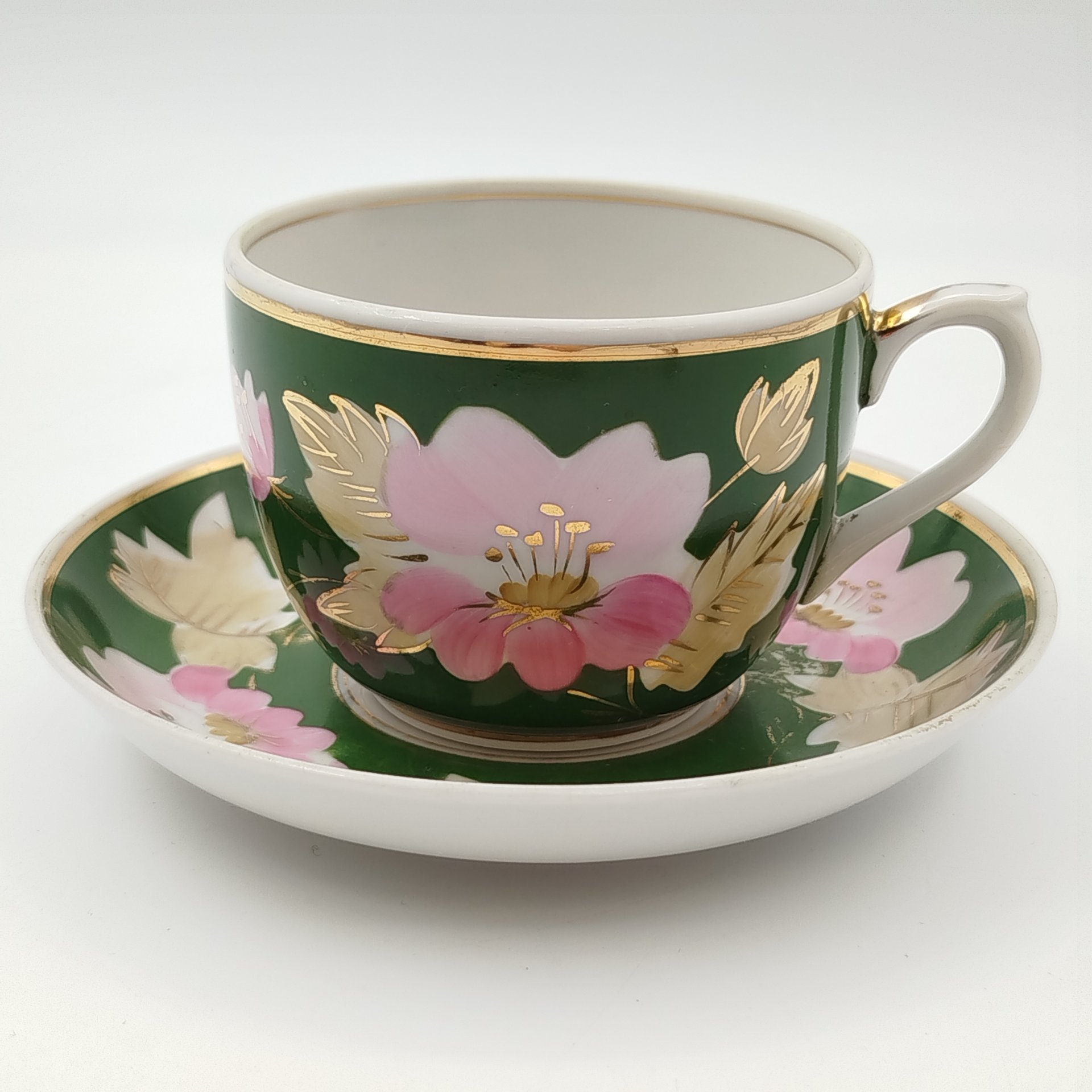 Чайная пара "Мальва" ("Шиповник"), форма "Стандарт"