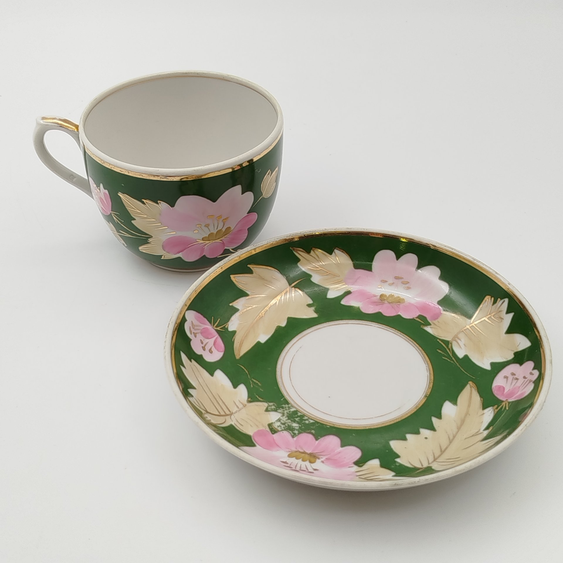 Чайная пара "Мальва" ("Шиповник"), форма "Стандарт"