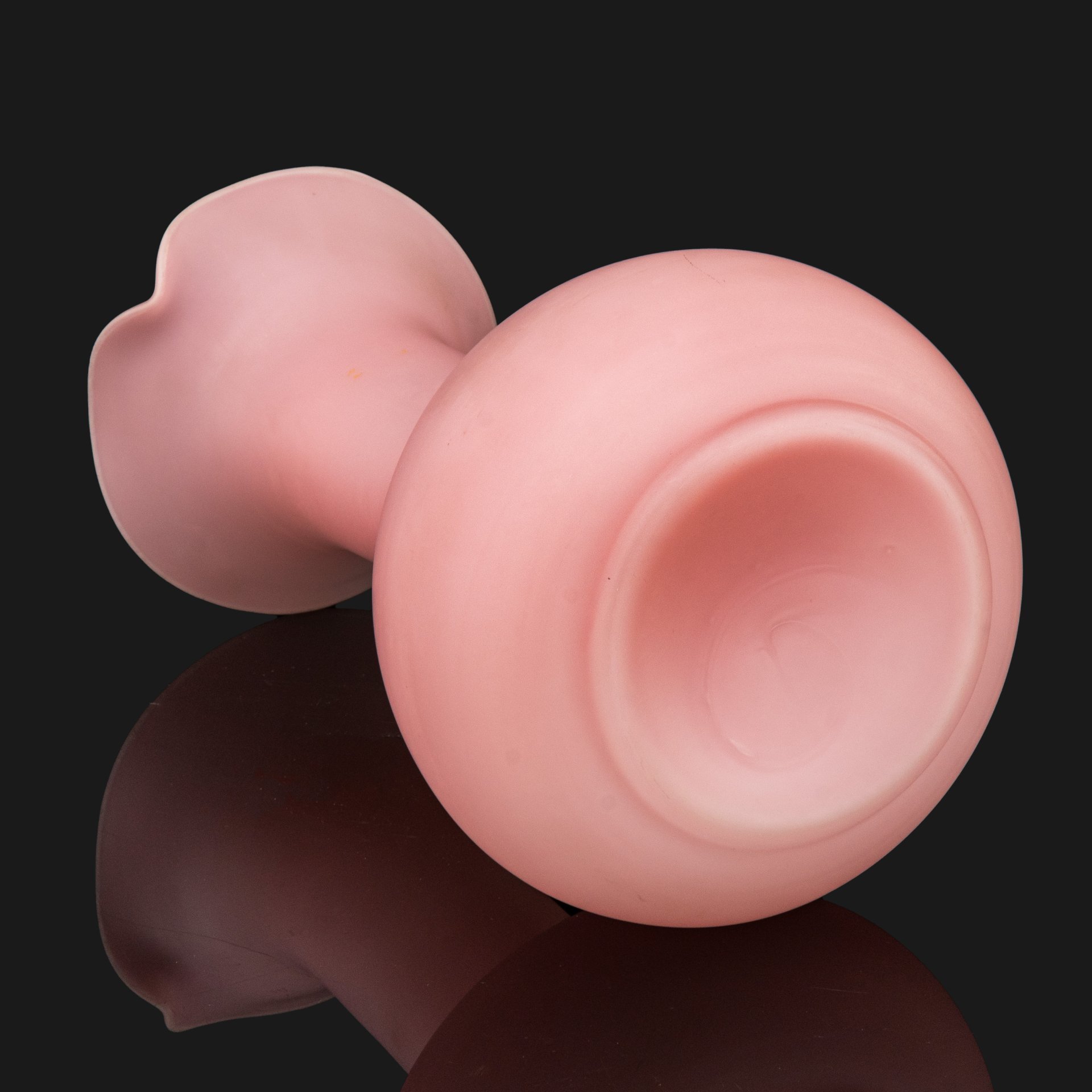 Высокая интерьерная ваза (кувшин) нежного розового оттенка, Empoli  Art Glass Opaline, стекло, двухцветное, матовое