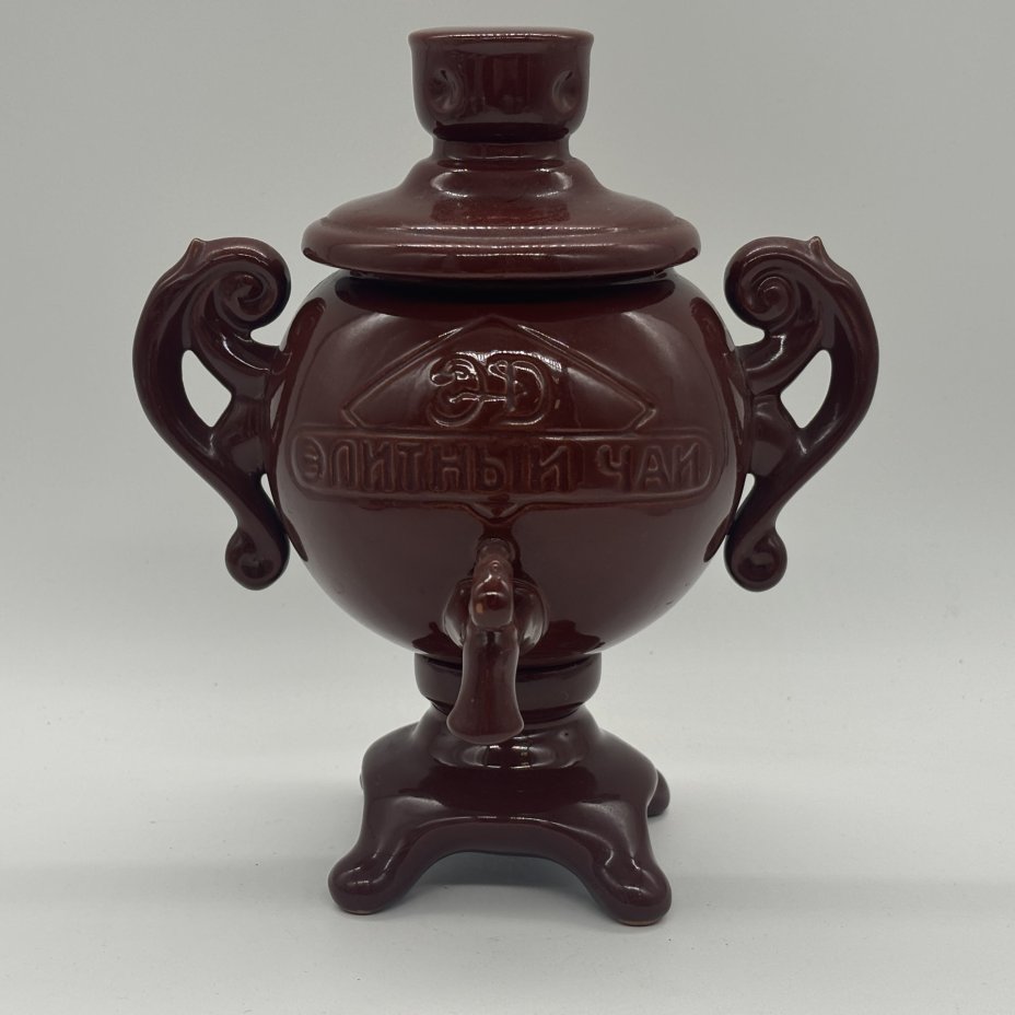 Чайница "Самовар", керамика, Российская Федерация, 1990-2000 гг.