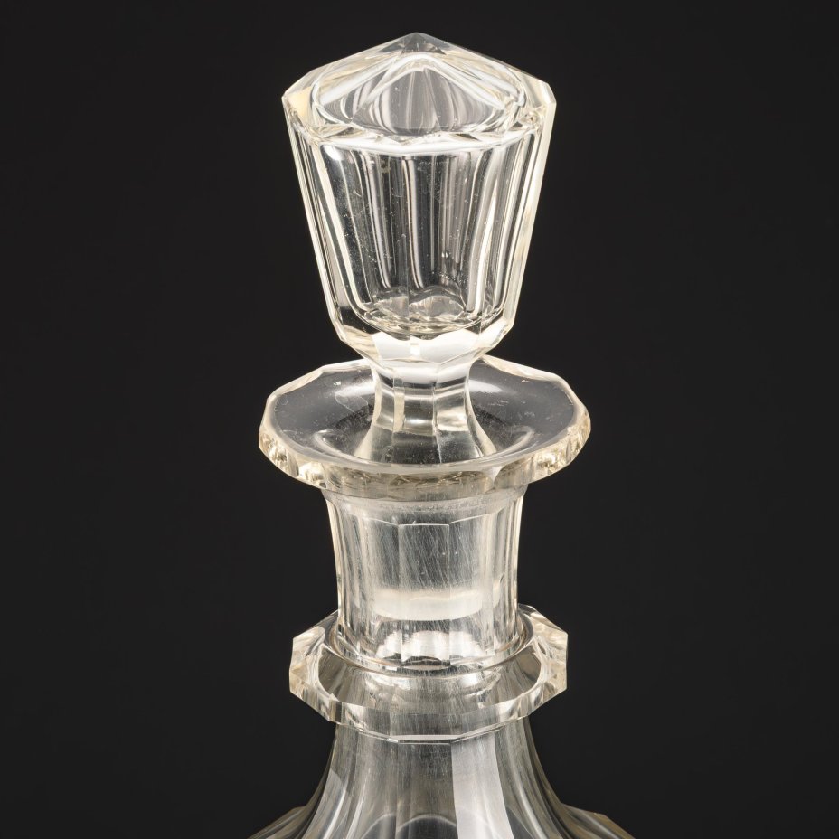 Графин с декором "грань во весь" (большой), стекло, выдувание, гранение, Акционерное общество Мальцовских заводов, Российская империя, 1890-1915 гг.