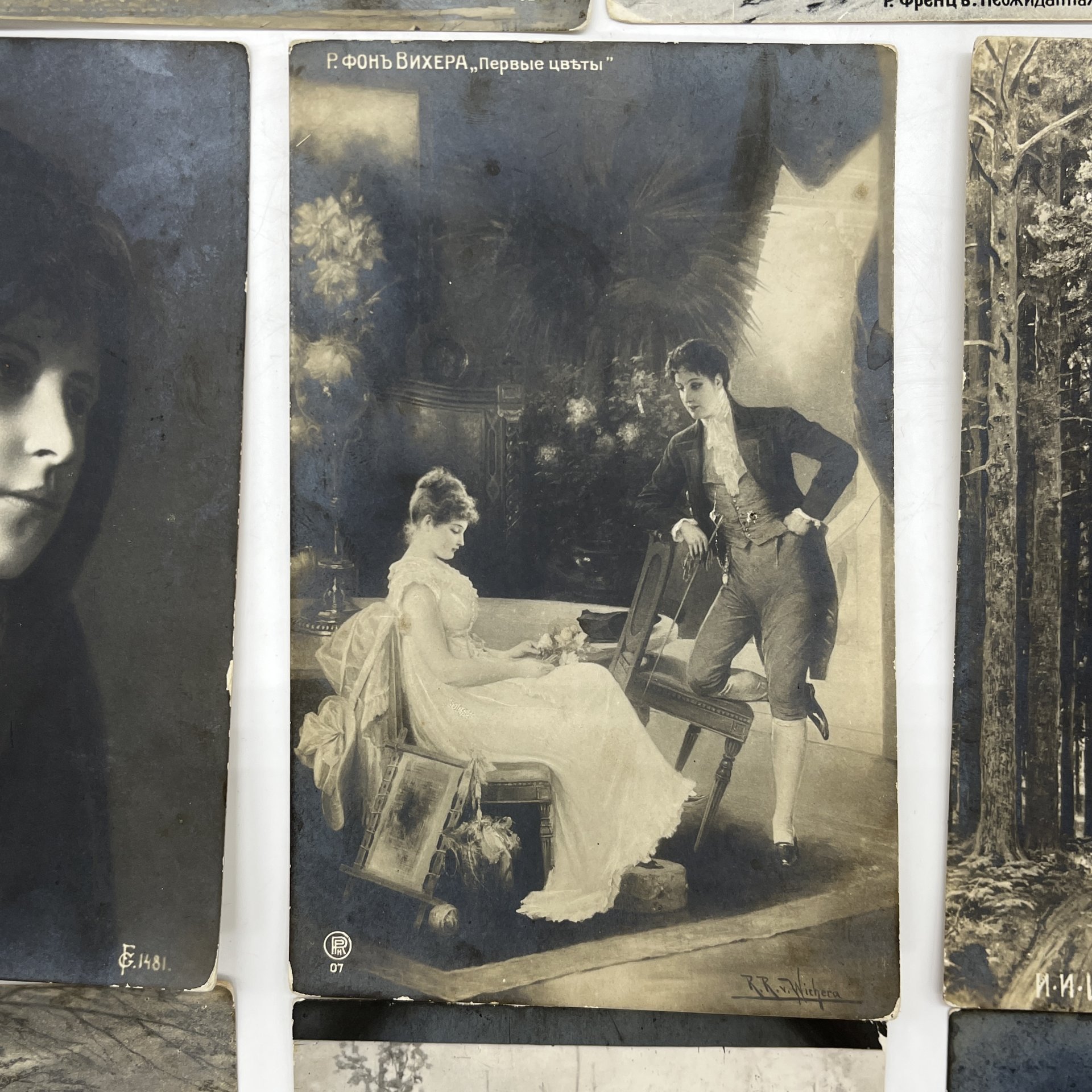 Набор из восьми открыток на тему искусства