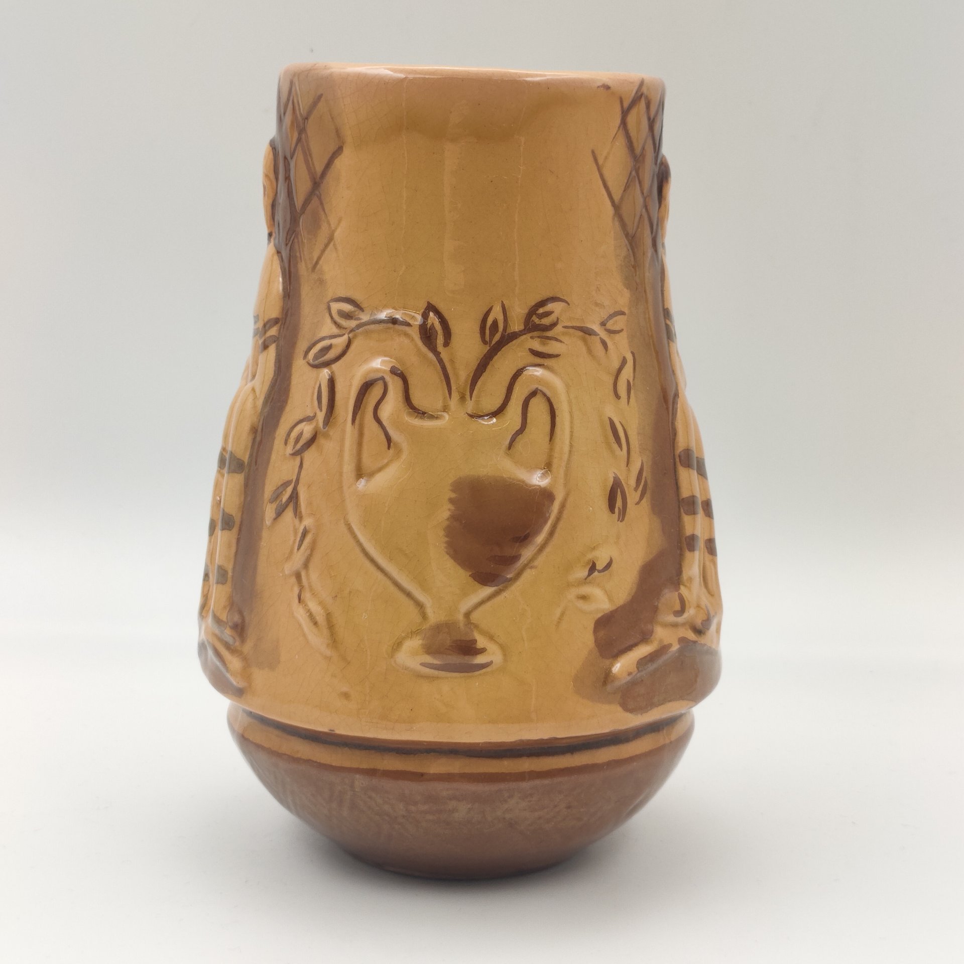 Кружка пивная "Хоккеисты", керамика, роспись, СССР, 1970-1990 гг.