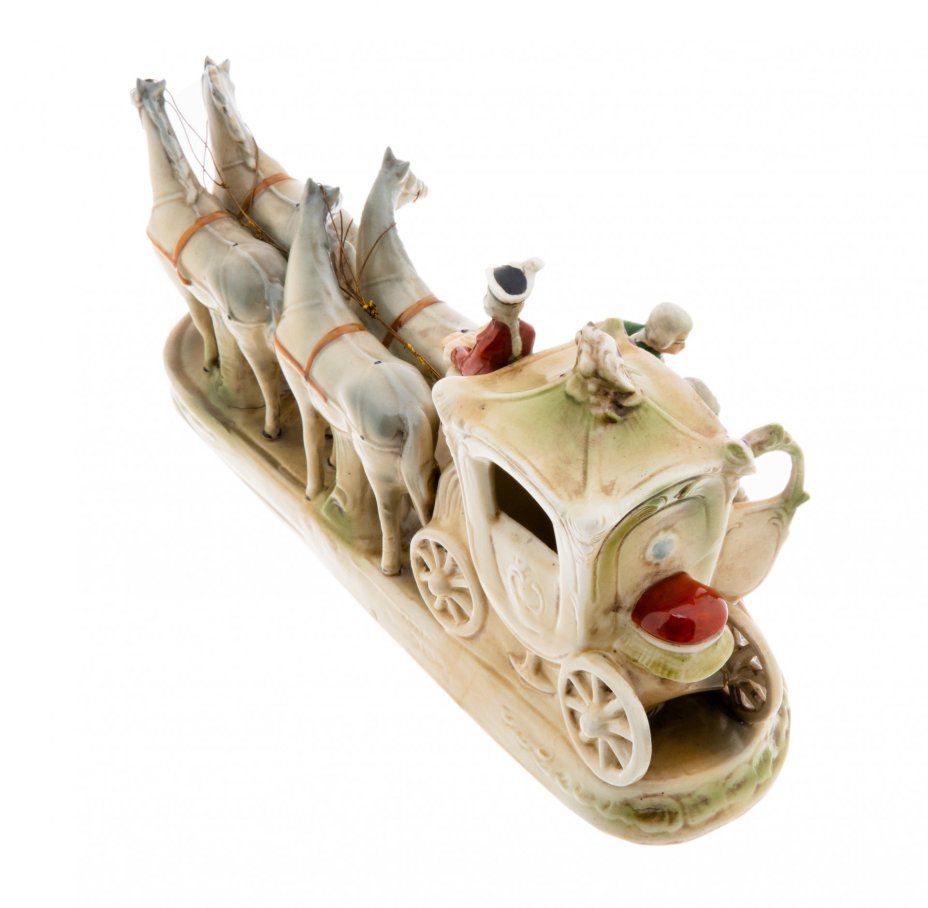 Статуэтка "Экипаж", фарфор, роспись, мануфактура "Sandizell Porcelain", Германия, 1950-1970 гг., Sandizell Porzellan