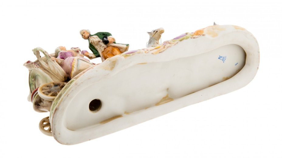 Статуэтка "Экипаж", фарфор, роспись, мануфактура "Sandizell Porcelain", Германия, 1950-1970 гг., Sandizell Porzellan