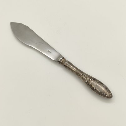 Нож для рыбы "Горький", мНЦ (медь-никель-цинк), нержавеющая сталь, Кольчугинский завод цветных металлов, СССР, 1932-1950 гг.