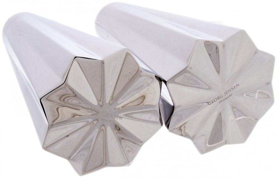 Подсвечники парные, полированная нержавеющая сталь, компания "Georg Jensen", Дания, 2000-2018 гг.